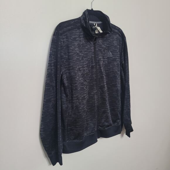 Adidas Men’s Medium Black Track Jacket Essentials Tricot Full Zip EUC - Picture 2 of 7